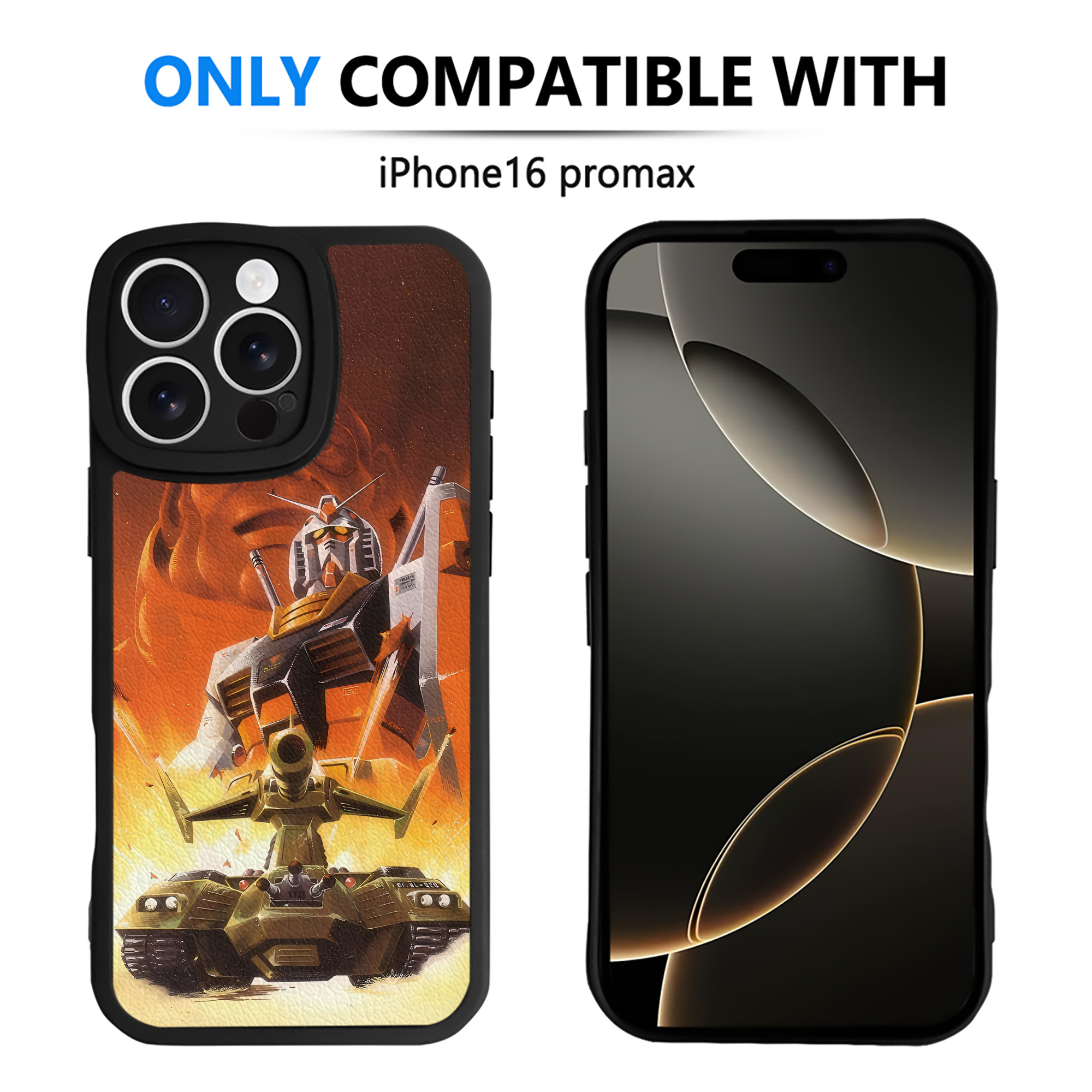 （画像用） 機動戦士ガンダム Mobile Suit Gundam 【iPhone 16シリーズ対応】シリコンスマホケース（レザー調） 材質：シリコン